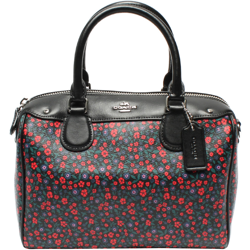 Coach Multicolor Ranch Floral Print Nylon and Leather Everyday Bag