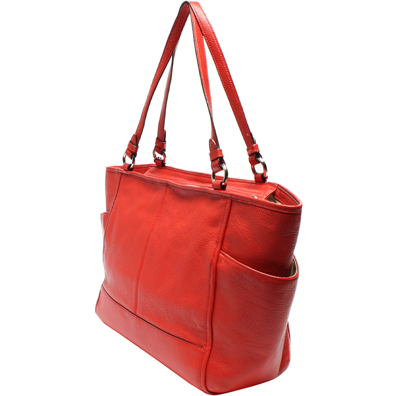

Coach Red Leather Tote Bag