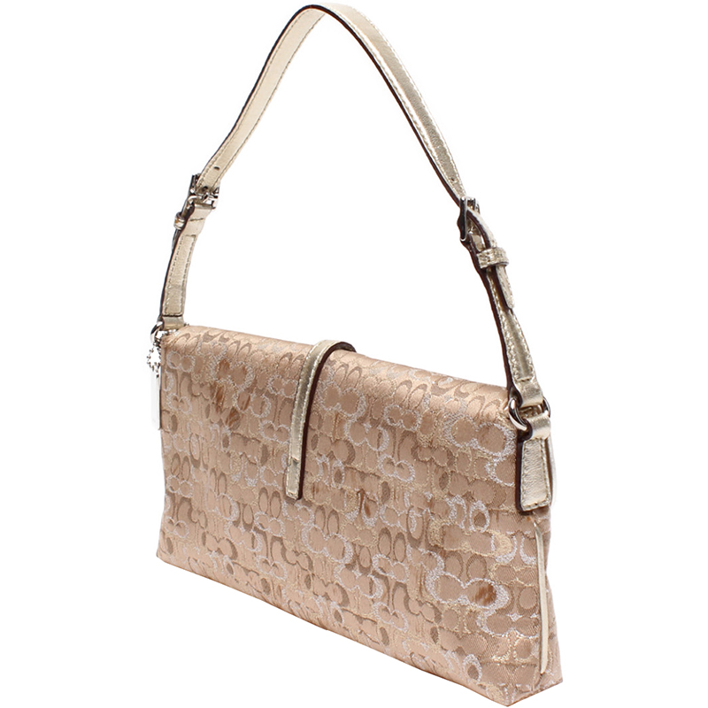 

Coach Beige Signature Canvas Shoulder Bag