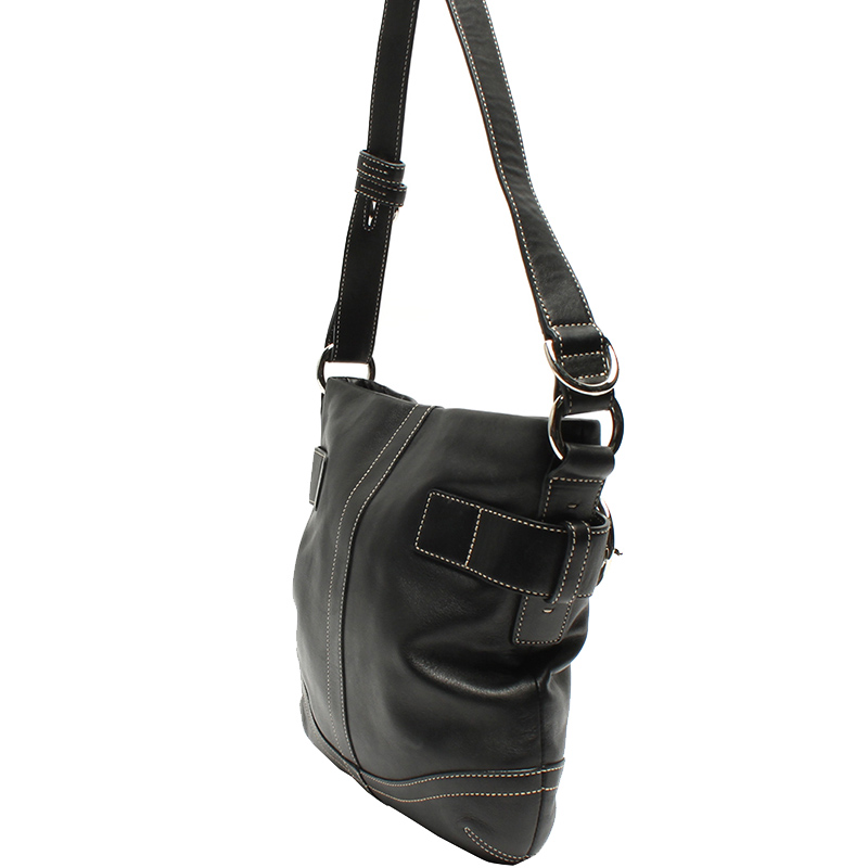 

Coach Black Leather Hobo Bag