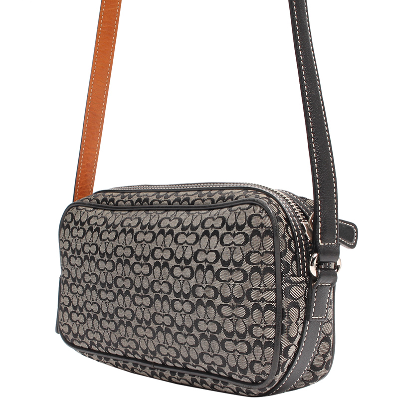 

Coach Gray Signature Canvas Crossbody Bag, Grey