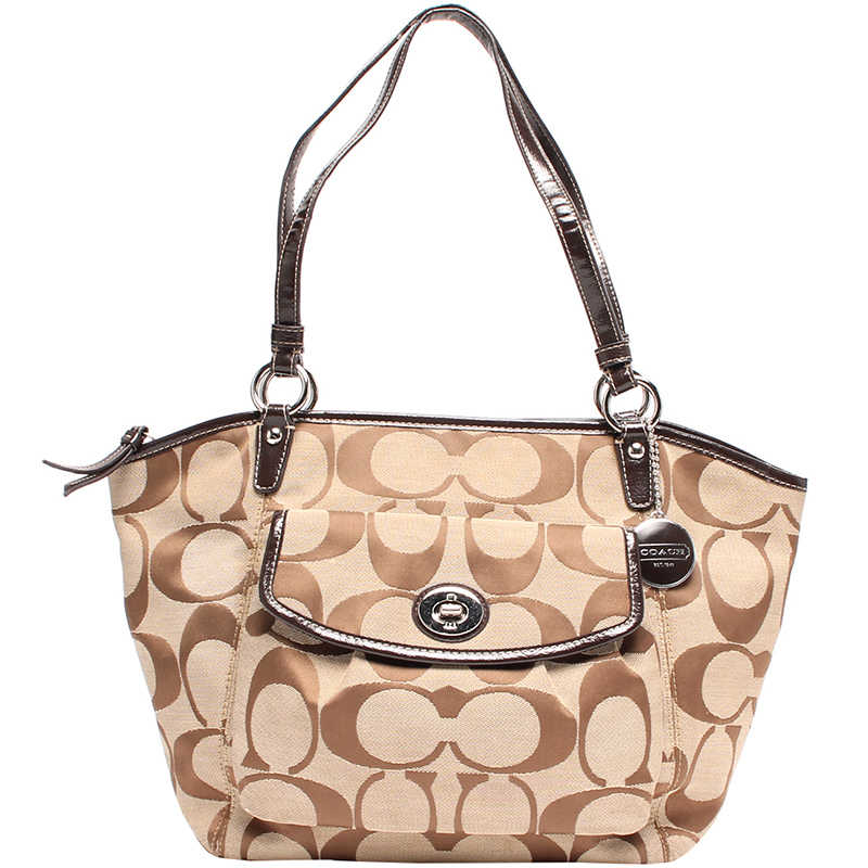 coach beige tote