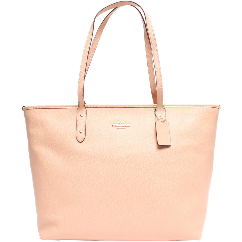 Coach Light Pink Crossgrain Leather City Zip Tote Coach TLC