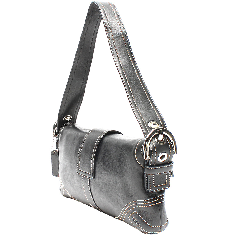 

Coach Black Leather Shoulder Bag