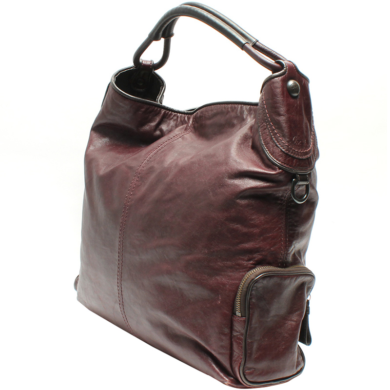 

Coach Dark Purple Leather Shoulder Bag