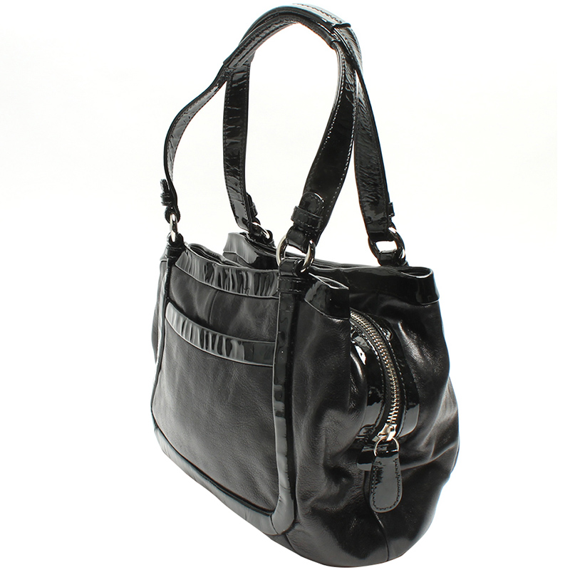 

Coach Black Patent Leather Shoulder Bag