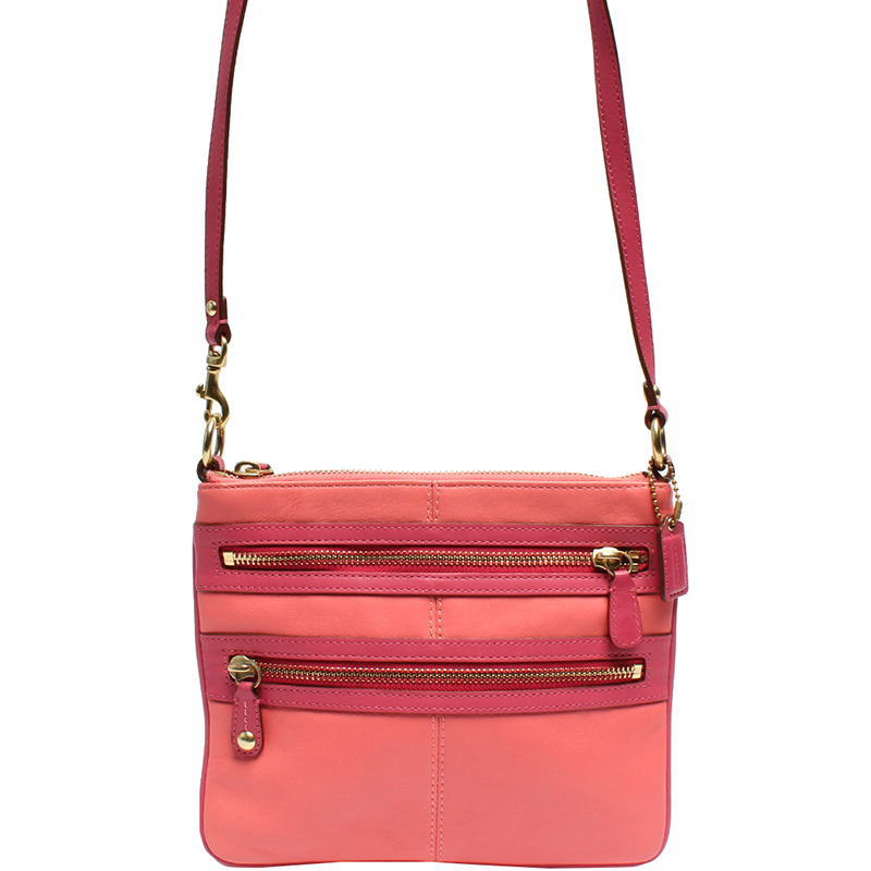 pink leather crossbody