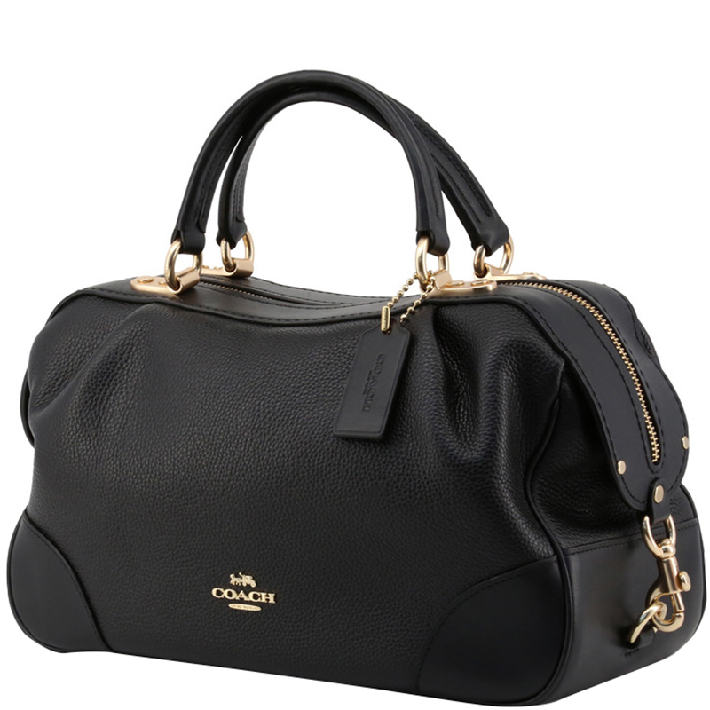 

Coach Black Leather Top Handle Bag