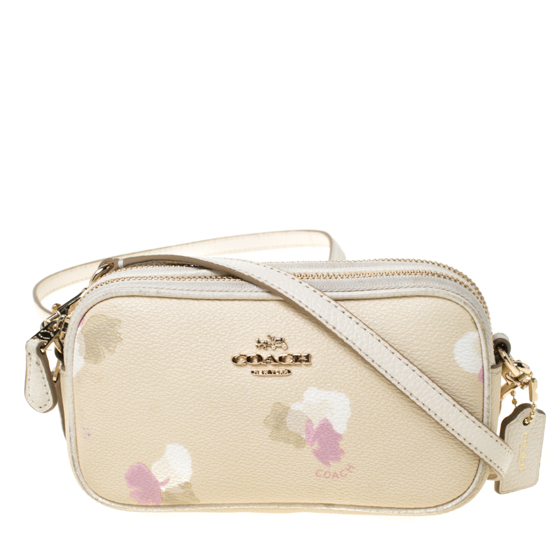 cream coach purse