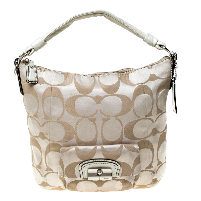 coach cream shoulder bag