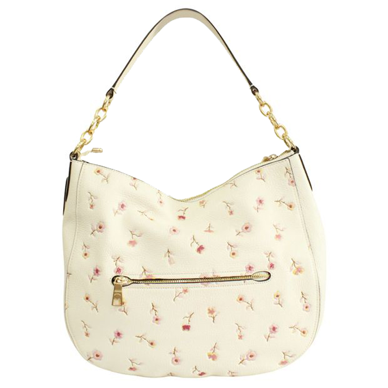 white floral coach bag