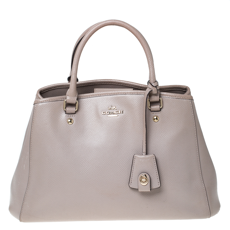 Pre-owned Coach Beige Leather Carryall Satchel | ModeSens