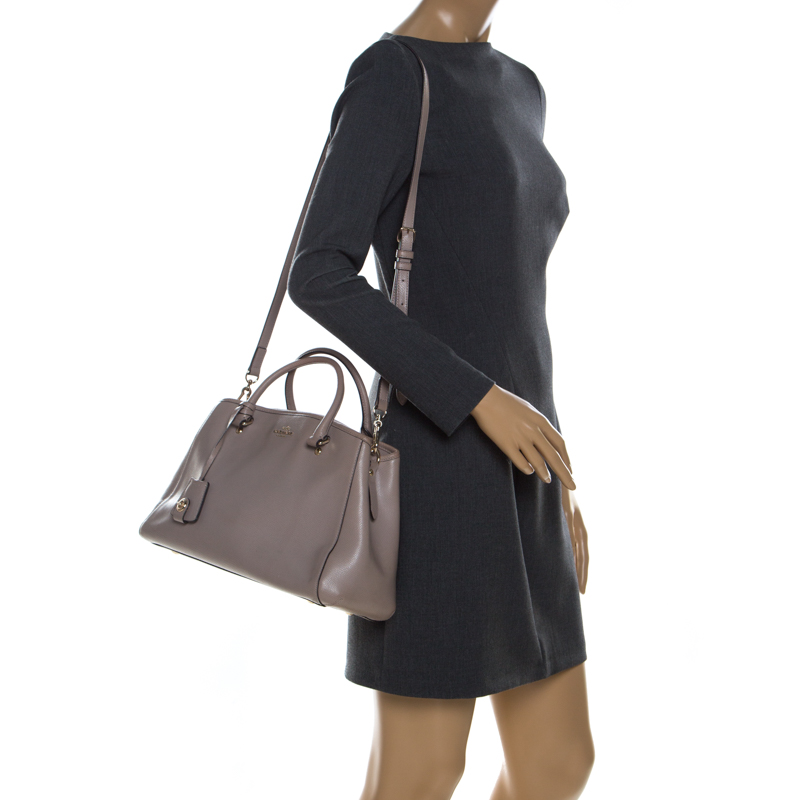 

Coach Beige Leather Carryall Satchel