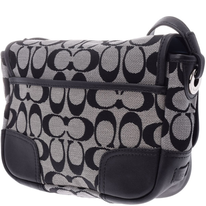 

Coach Black Signature Canvas Hadley Shoulder Bag