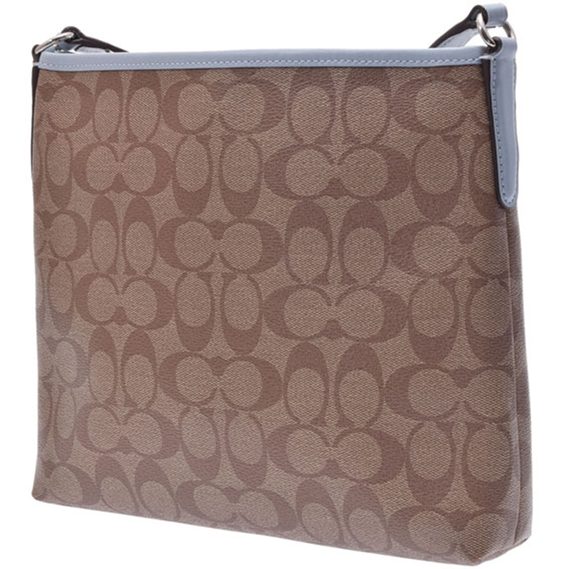 

Coach Beige/Blue PVC Signature Canvas Shoulder Bag