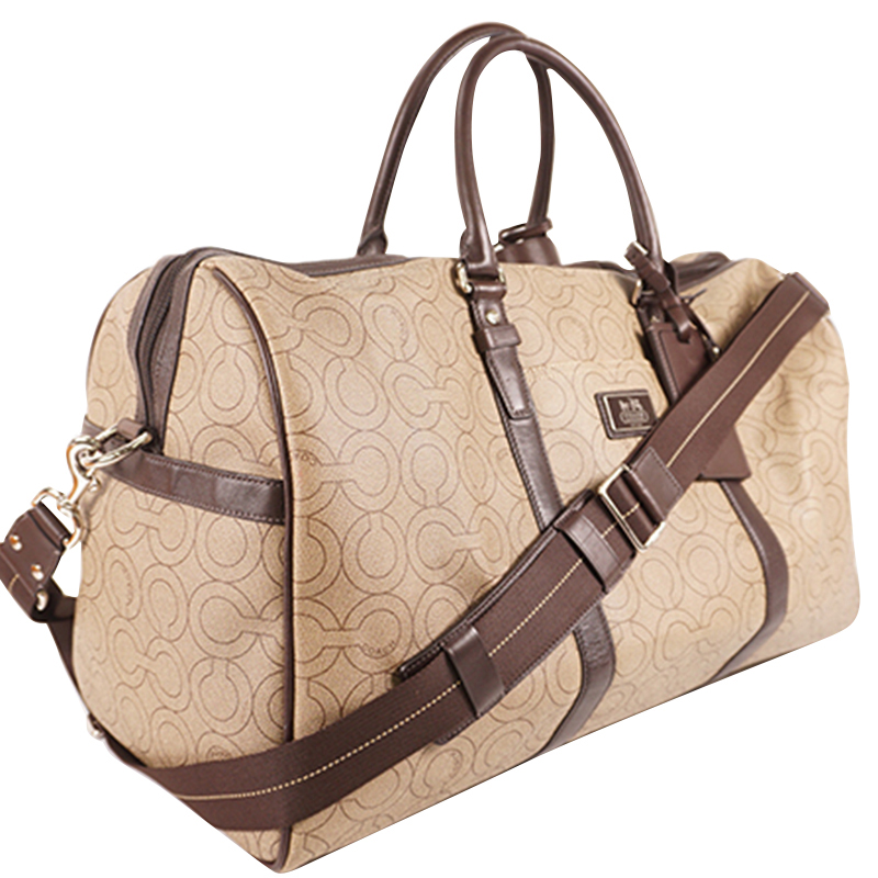 

Coach Beige Canvas And Leather Boston Bag