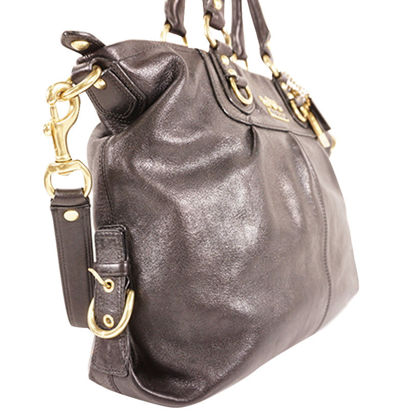 

Coach Black Leather Madison Julianne Satchel