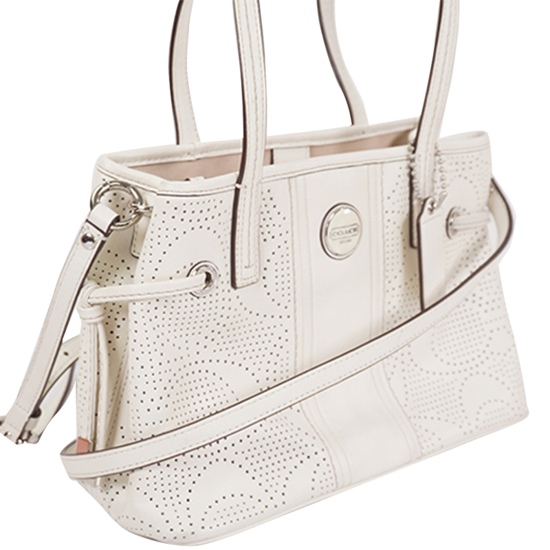 

Coach Ivory Leather Satchel, White