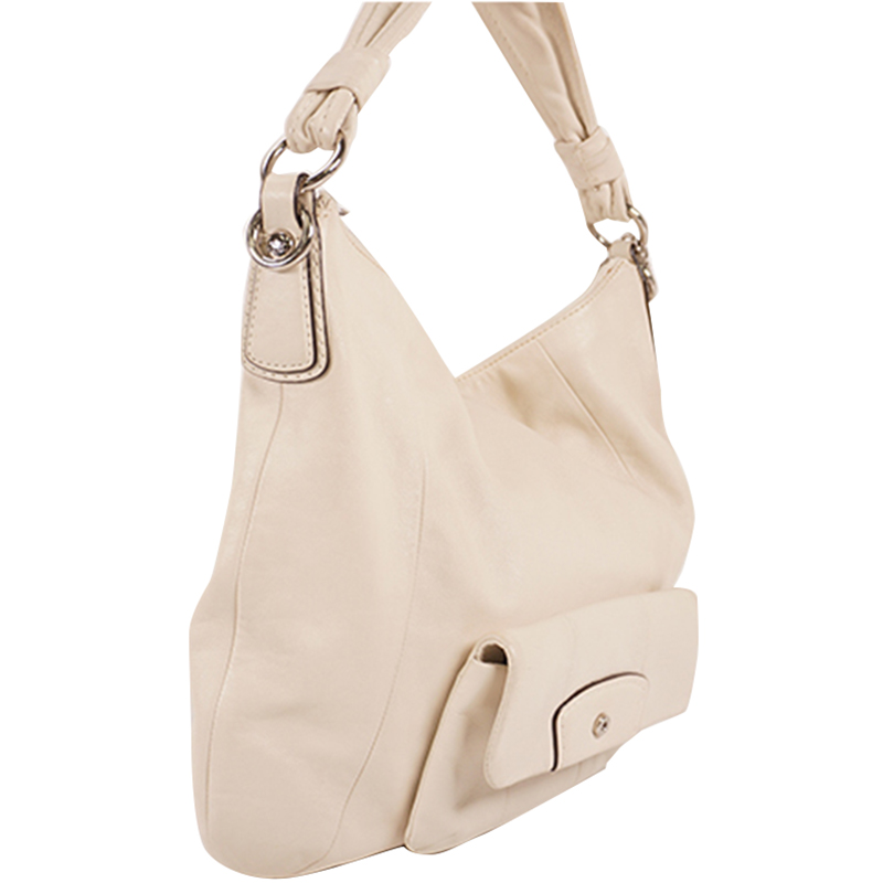 

Coach Ivory Leather Shoulder Bag, White