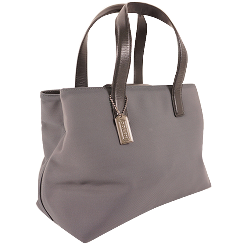 

Coach Gray Nylon Tote, Grey
