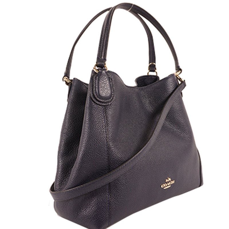 

Coach Navy Blue Leather Shoulder Bag