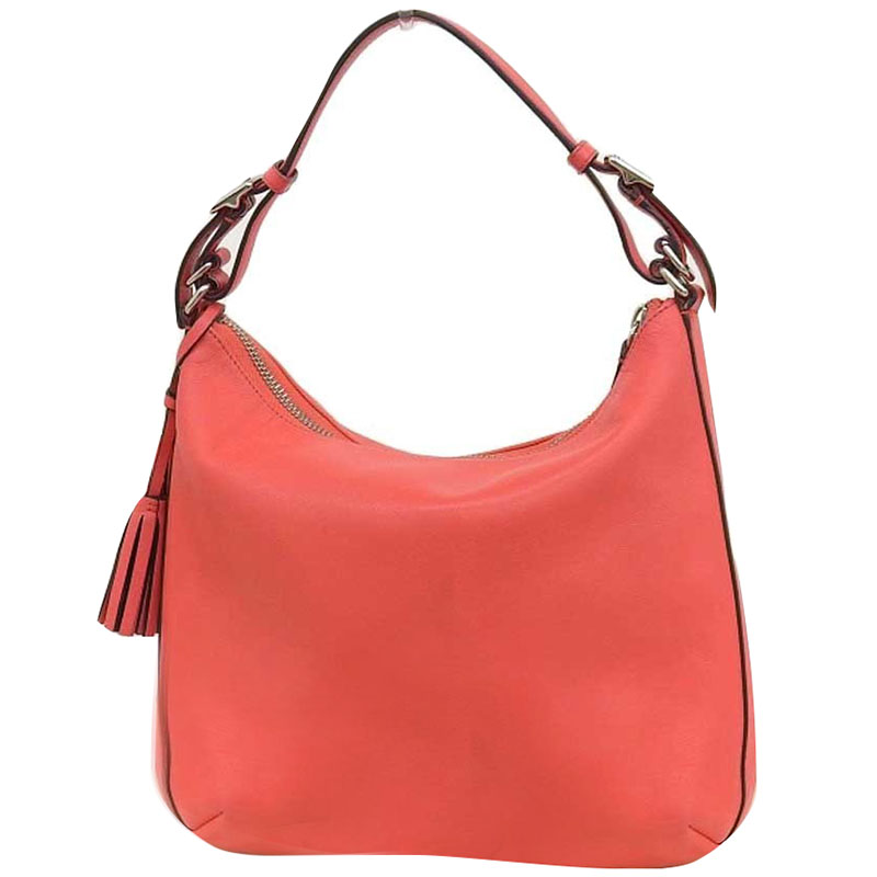 

Coach Pink Leather Tassel Hobo Bag