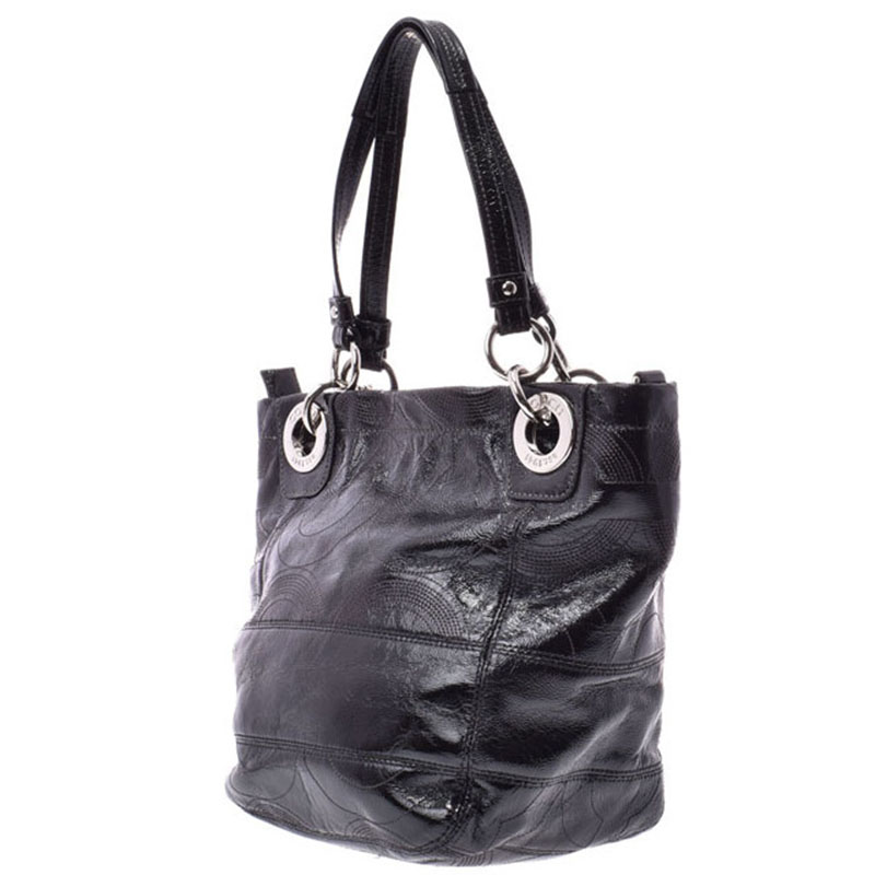 

Coach Black Patent Leather Satchel