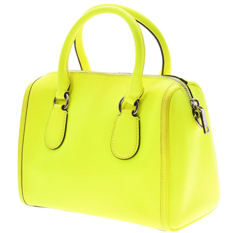 

Coach Neon Yellow Leather Mini Bennett Satchel