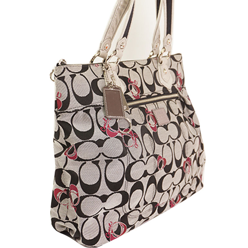 

Coach Gray Signature Canvas Tote Bag, Grey