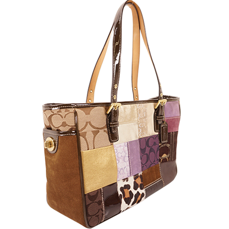 

Coach Multicolor Canvas And Suede Tote