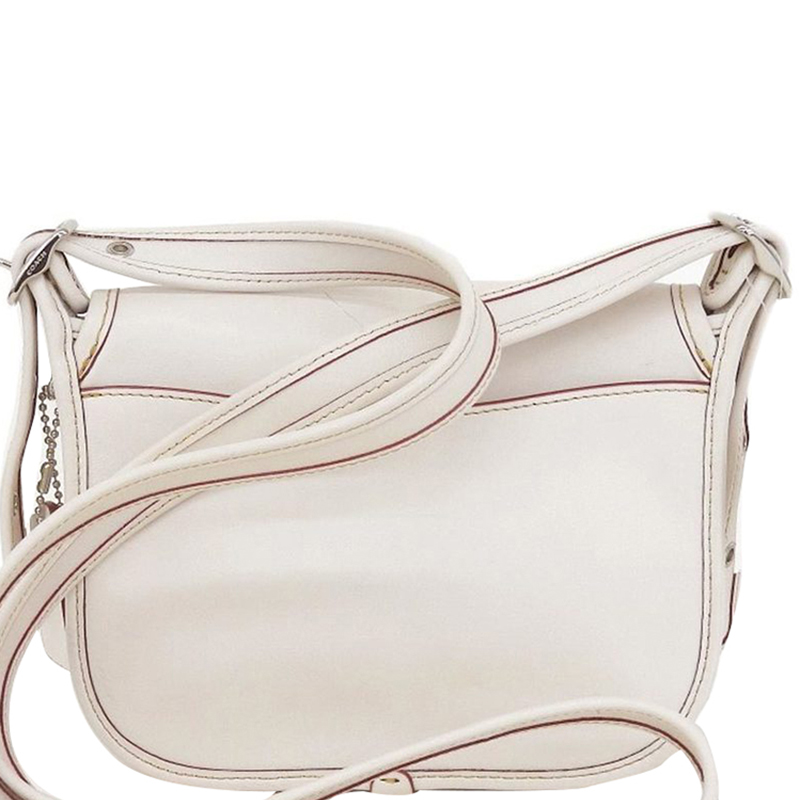

Coach White Leather Butterfly Crossbody Bag