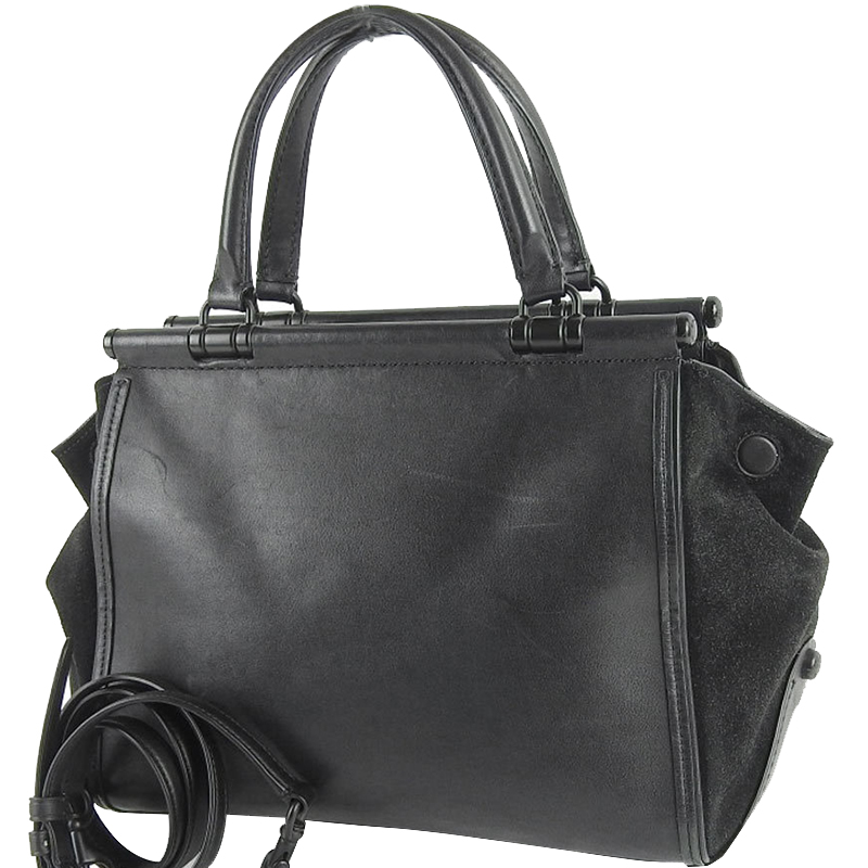 

Coach Black Leather and Suede Drifter Carryall Bag