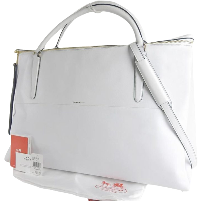 

Coach White Leather Tote Bag