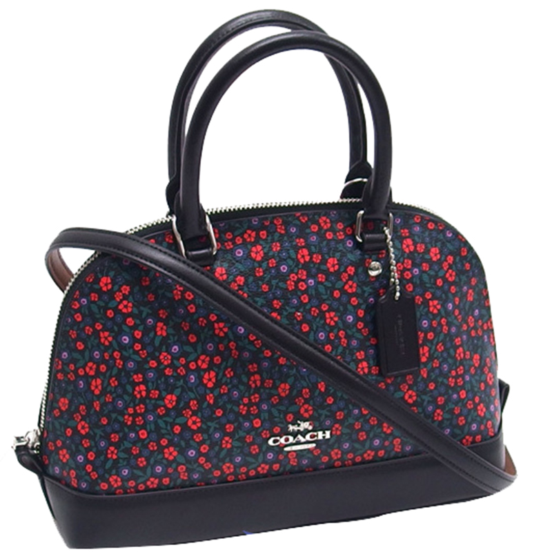 

Coach Black/Multicolor Coated Canvas And Leather Sierra Dome Satchel