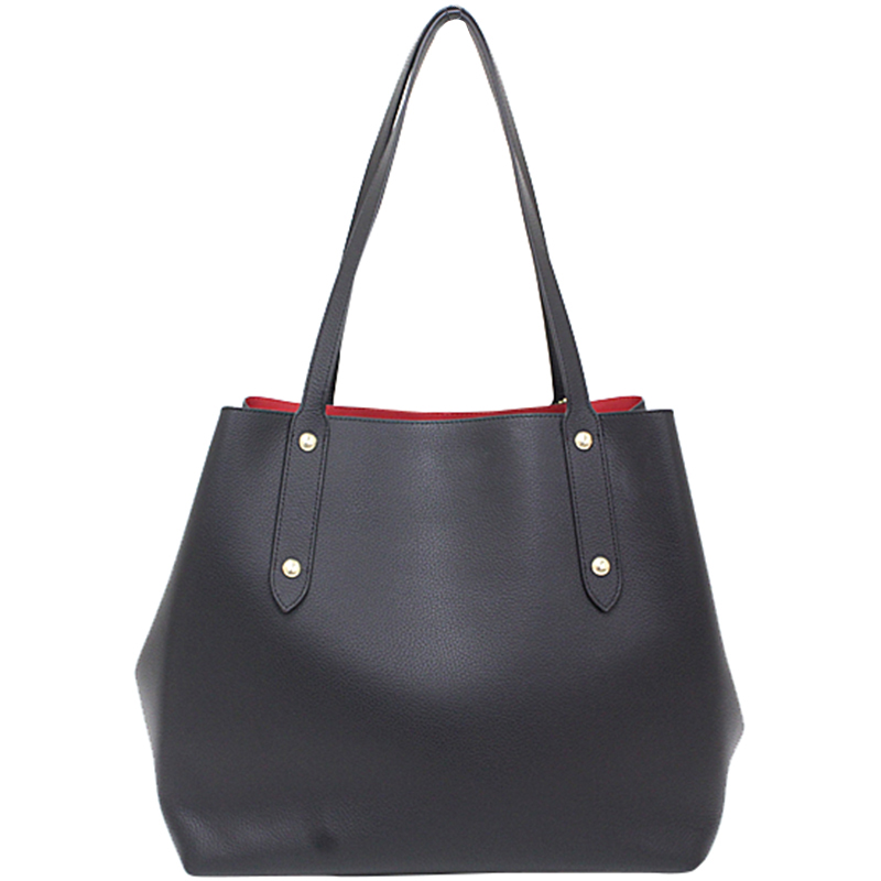 

Coach Black Pebbled Leather Market Tote