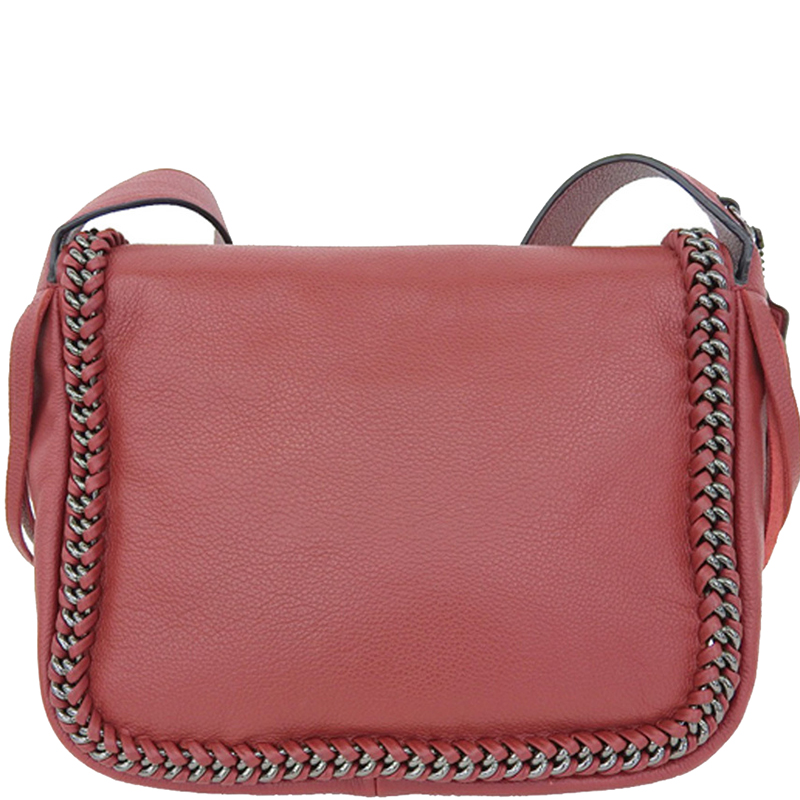 

Coach Red Leather Fringes Crossbody Bag