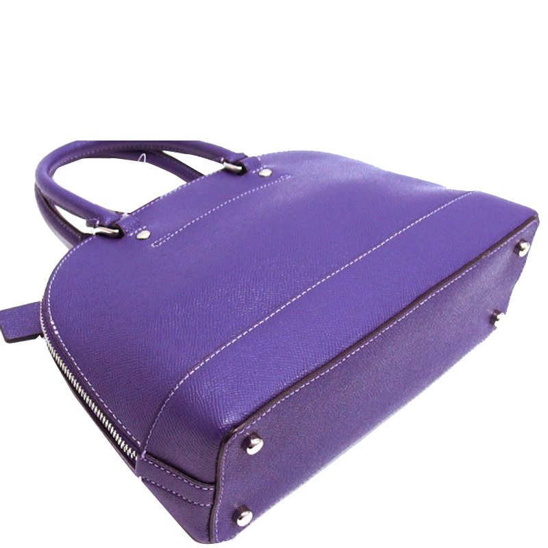 

Coach Purple Leather Mini Sierra Top Handle Bag