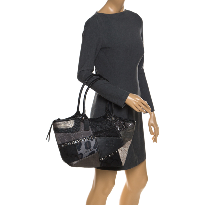

Coach Multicolor Patchwork Bleecker Tote