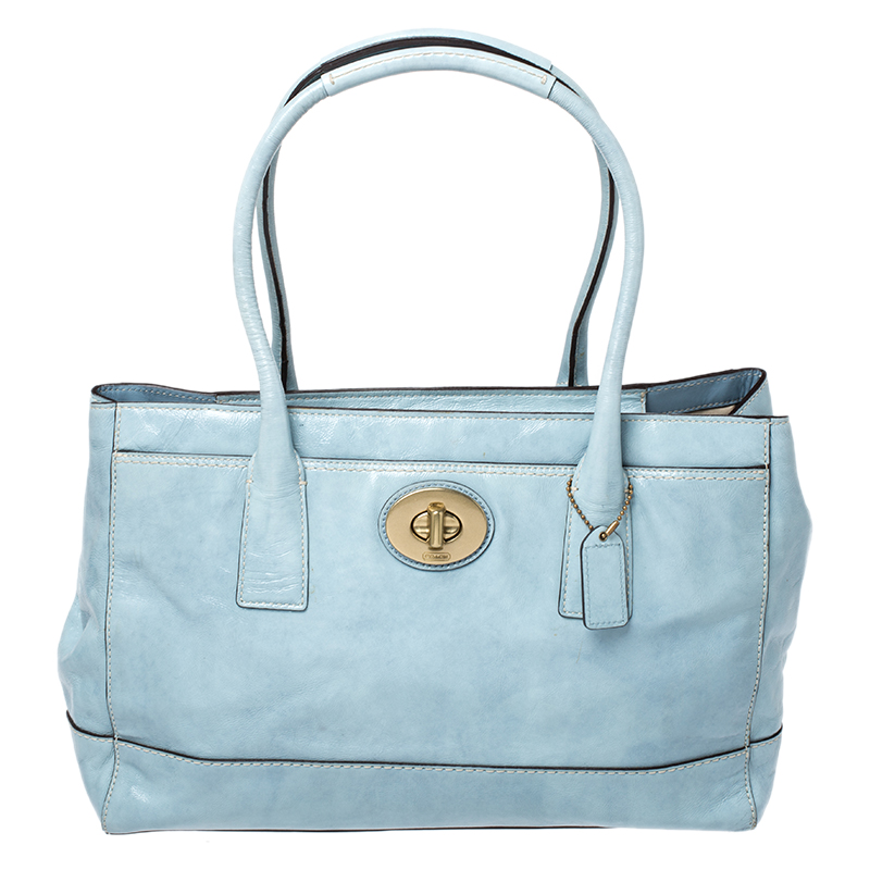 sky blue coach bag