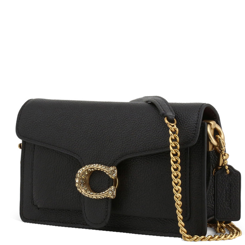 

Coach Black Leather Chain Shoulder Bag