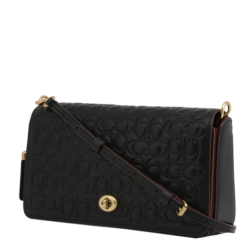 

Coach Black Signature Leather Crossbody Bag