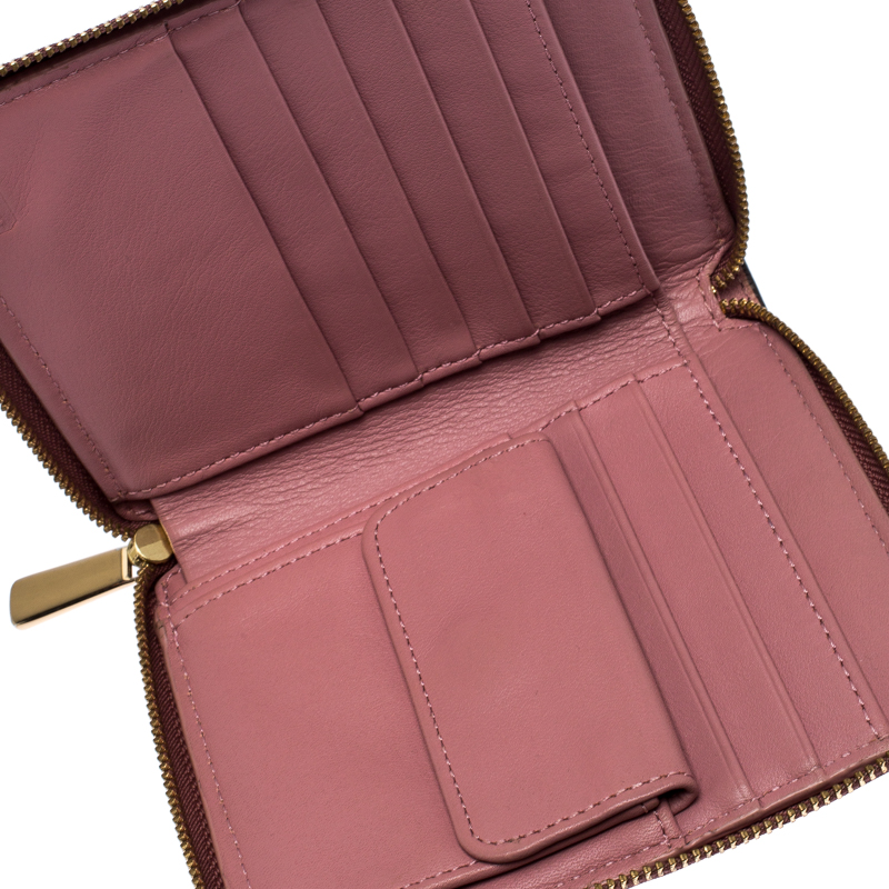 

Coach Rose Pink Leather  Zip Around Wallet