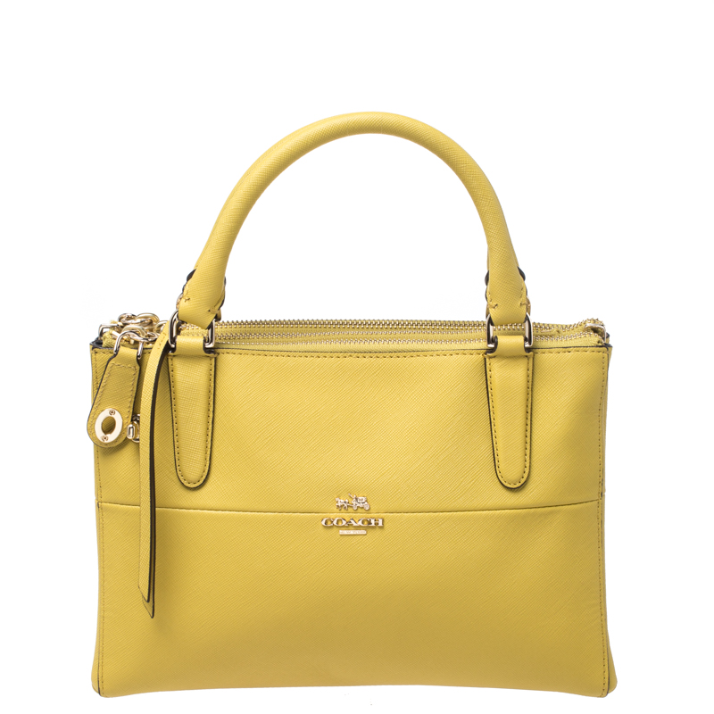 Coach Yellow Leather Crosby Carryall Tote Coach | The Luxury Closet