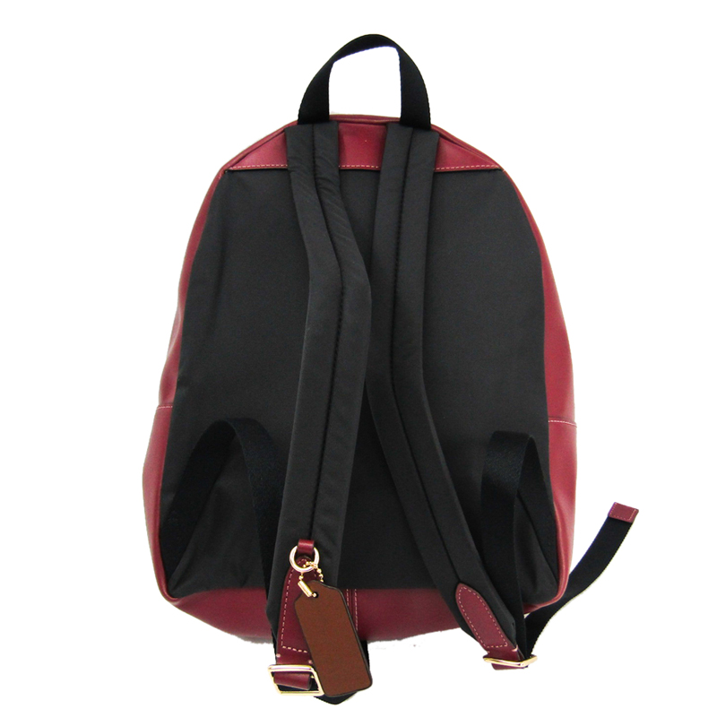 

Coach Bordeaux Canvas And Leather Chain Print Backpack, Burgundy