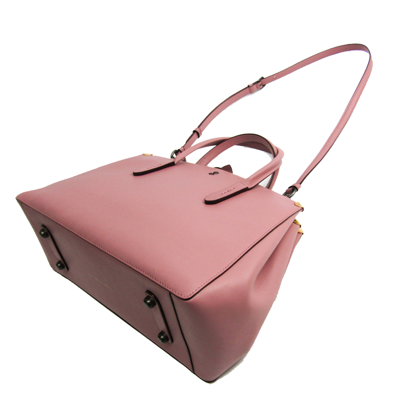 

Coach Smoke Pink Leather Cooper Carry All Bag