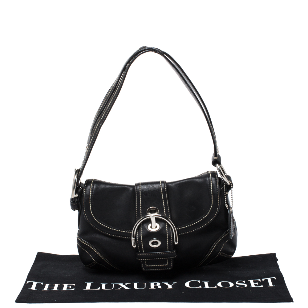 coach black leather soho bag