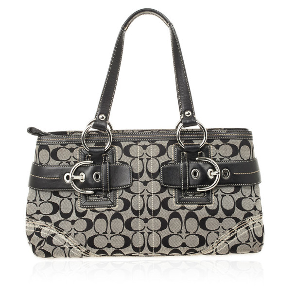 Pre Owned Coach Black Signature Satchel