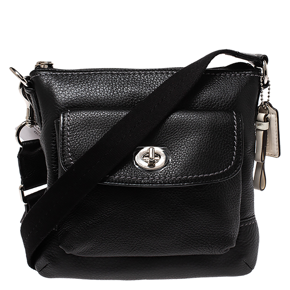 Pre Owned حقيبة كروس كوتش Park  جلد سوداء