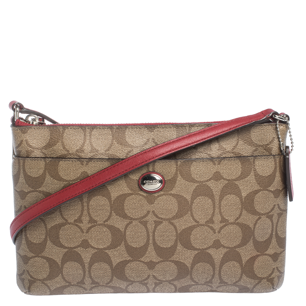 coach east west crossbody with pop up pouch