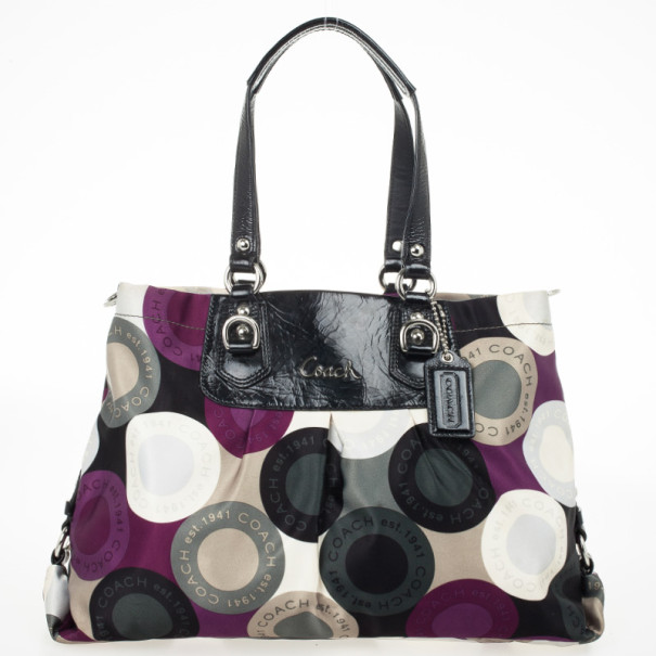 Pre Owned Coach Ashley Snaphead Carryall Tote
